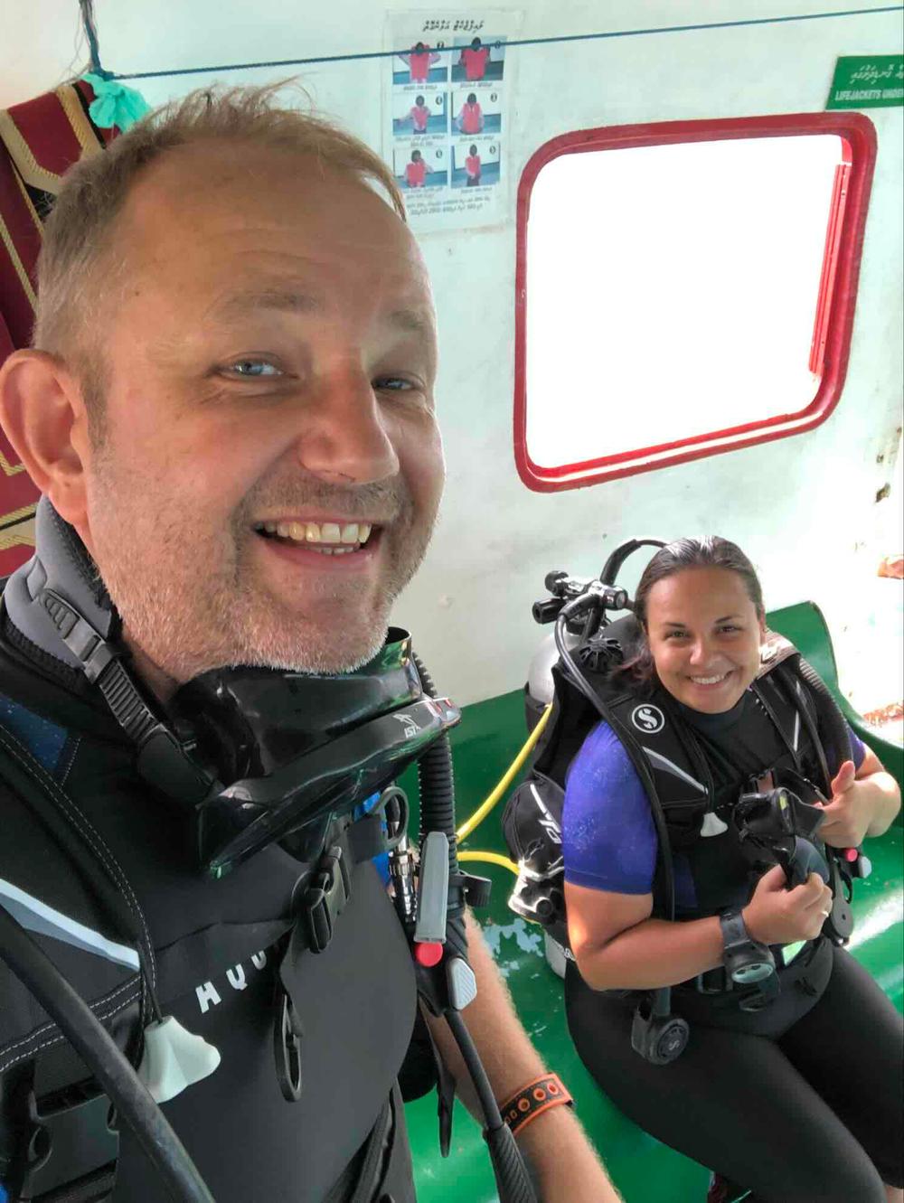 Coral Doctors team members after a dive